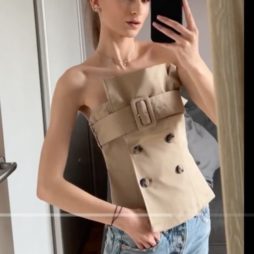 Zara bustier top